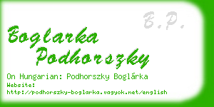 boglarka podhorszky business card